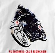 Motorcycle T Shirt Club Munich WHITE Cycling T Shirt Club Munich T Shirt